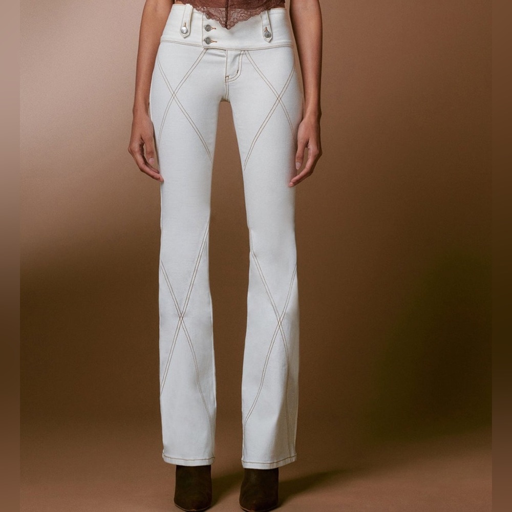 I.AM.GIA white Mallory low waisted jeans